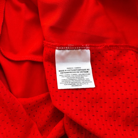 Nike Sportswear Blocked Logo Short Sleeve Jersey Men’s Size L Red NSW 928627-634 - Picture 7 of 12